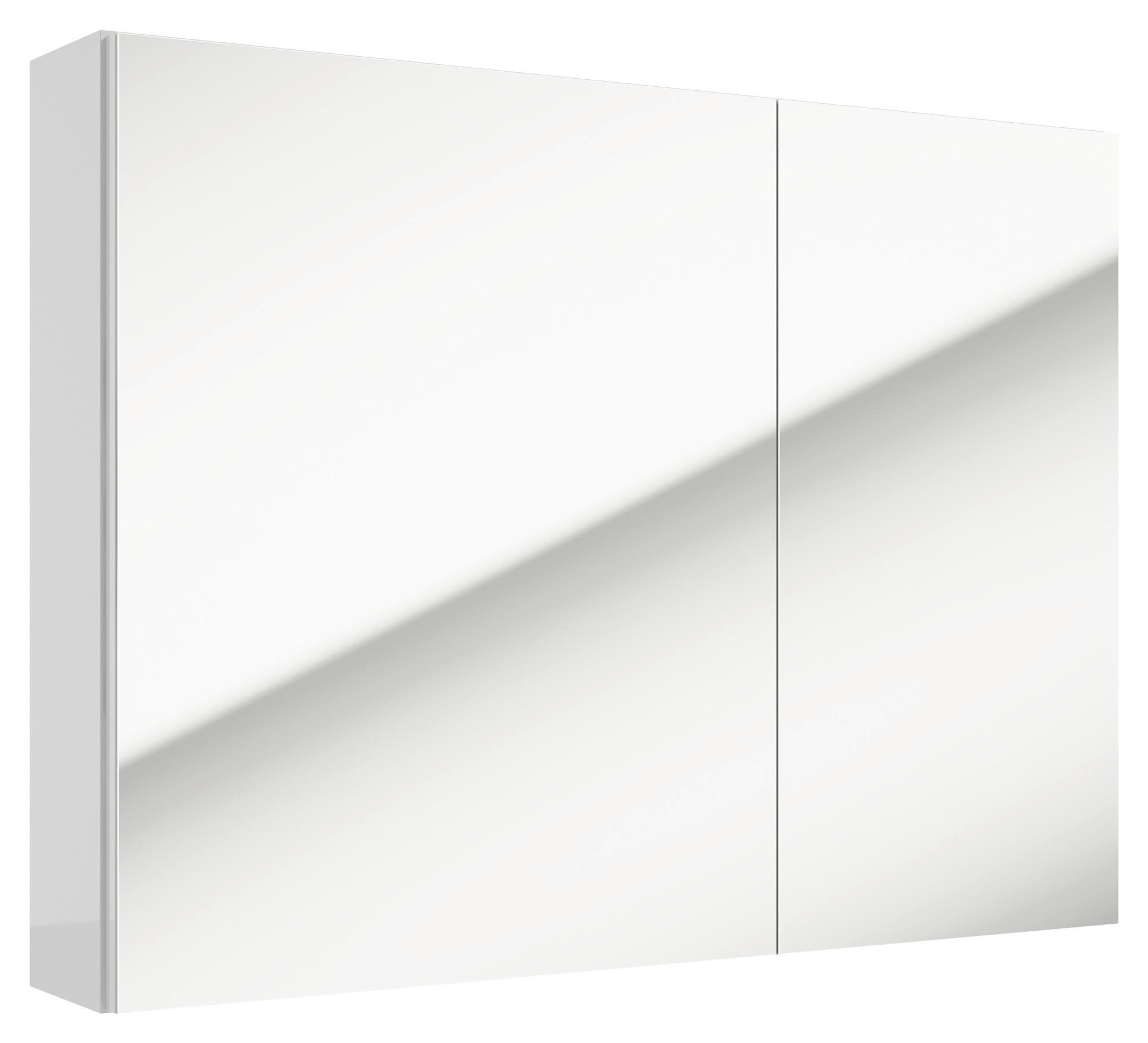 SPIEGELSCHRANK 80/60/15 cm  - Weiß Hochglanz, MODERN, Glas/Holzwerkstoff (80/60/15cm) - MID.YOU
