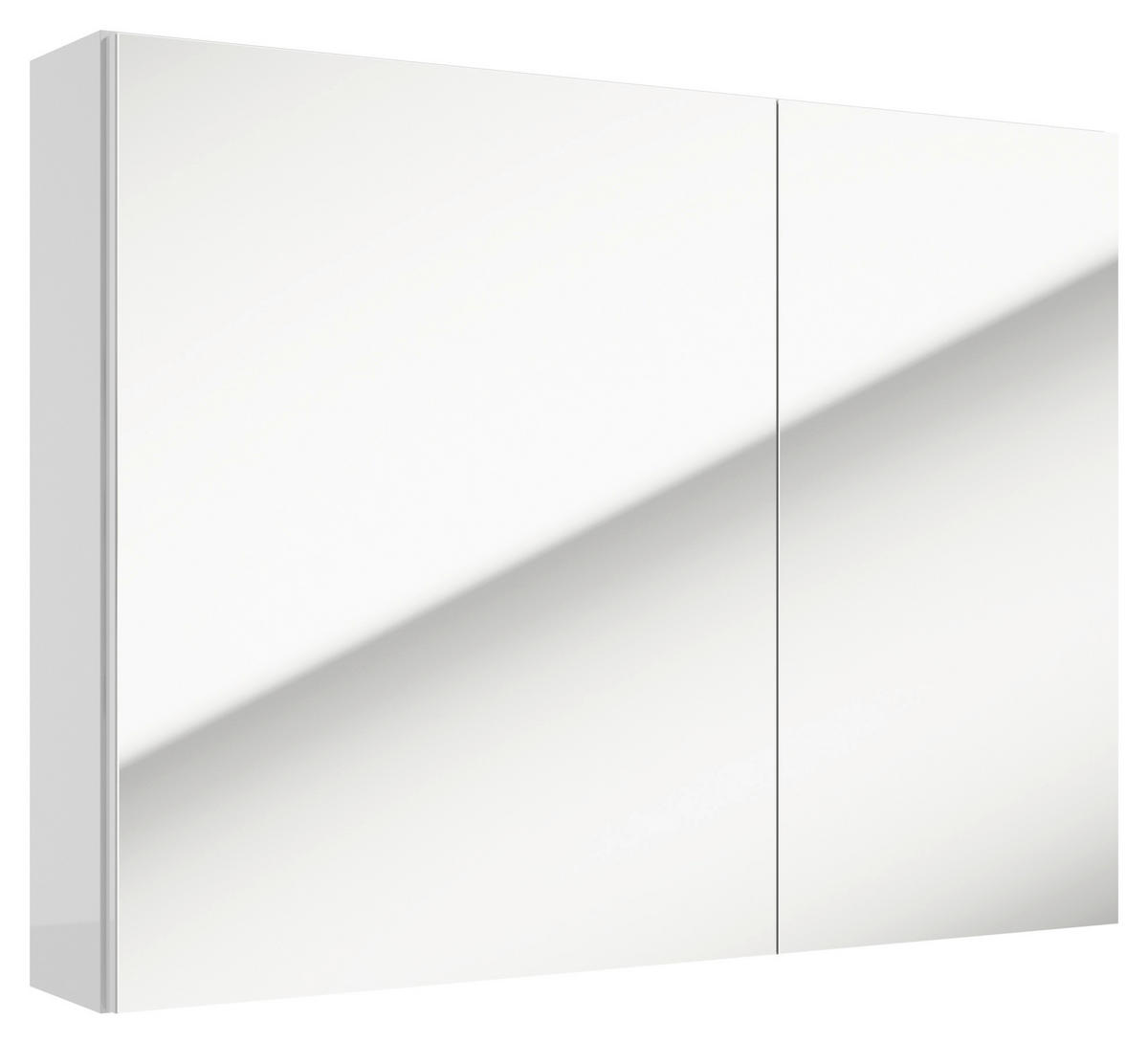 SPIEGELSCHRANK 80/60/15 cm  - Weiß Hochglanz, MODERN, Glas/Holzwerkstoff (80/60/15cm) - MID.YOU