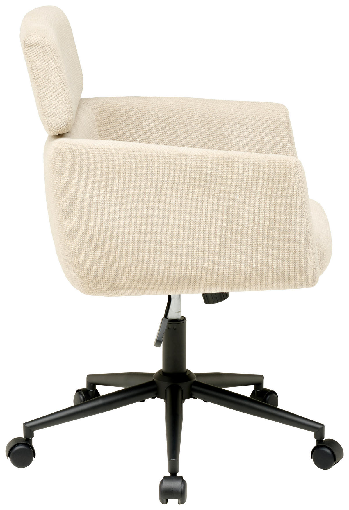 OTOČNÁ ŽIDLE, mikrovlákno,  - černá/béžová, Moderní, kov/dřevo (62/92/100/63cm) - MID.YOU