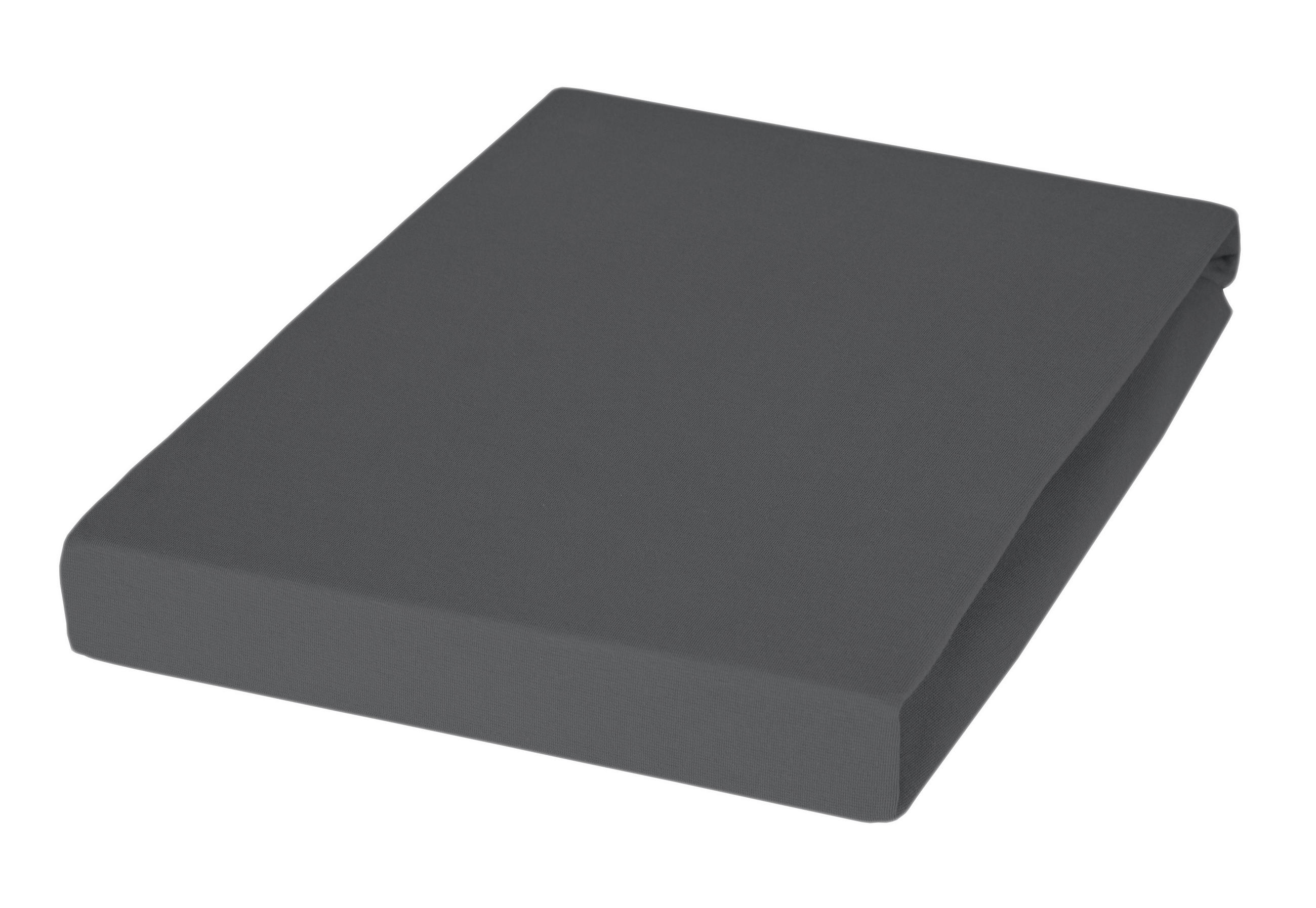 SPANNBETTTUCH Jersey 200/200 cm  - Titanfarben, Basics, Textil (200/200cm) - Janine