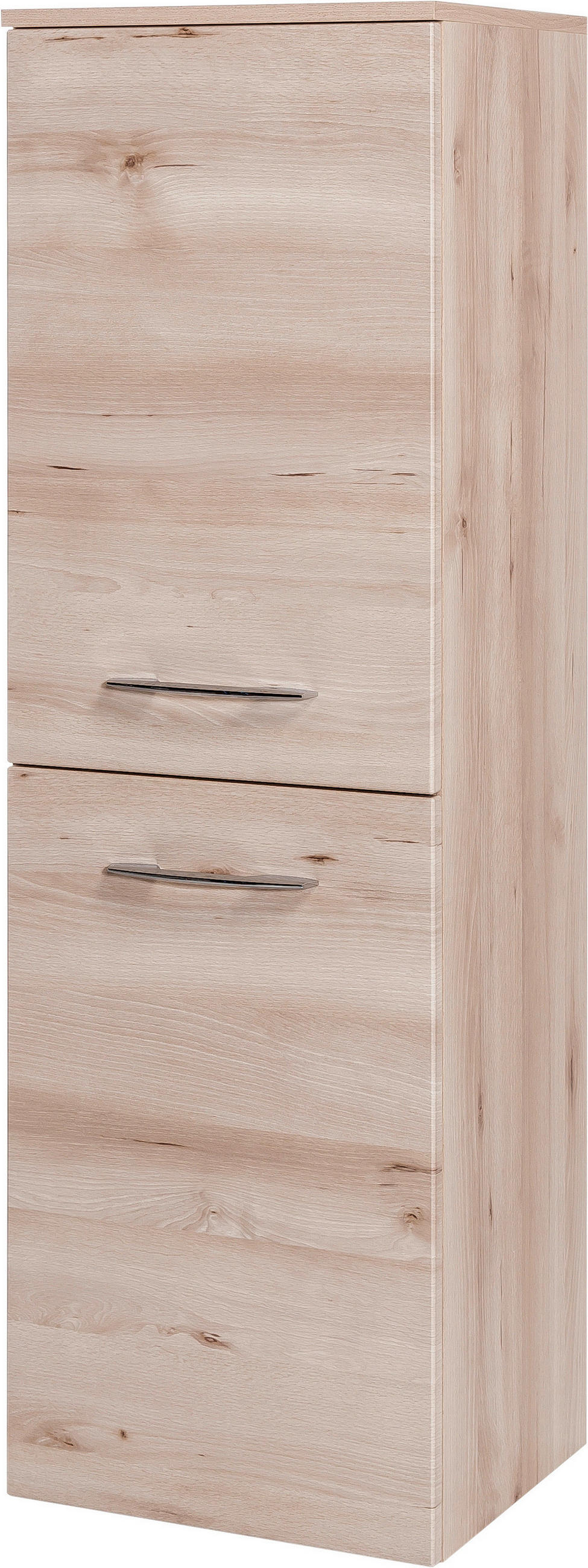 MIDISCHRANK 40/130/35 cm  - Chromfarben/Buchefarben, KONVENTIONELL, Holzwerkstoff/Metall (40/130/35cm) - Xora