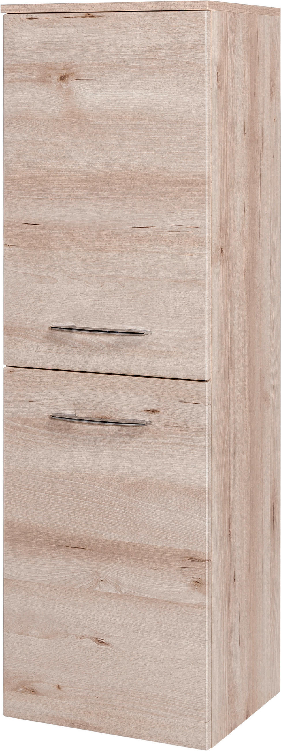 MIDISCHRANK 40/130/35 cm  - Chromfarben/Buchefarben, KONVENTIONELL, Holzwerkstoff/Metall (40/130/35cm) - Xora