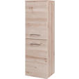 MIDISCHRANK 40/130/35 cm  - Chromfarben/Buchefarben, KONVENTIONELL, Holzwerkstoff/Metall (40/130/35cm) - Xora