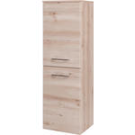 MIDISCHRANK 40/130/35 cm  - Chromfarben/Buchefarben, KONVENTIONELL, Holzwerkstoff/Metall (40/130/35cm) - Xora