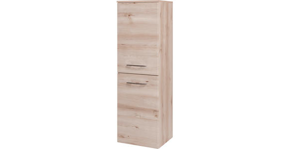 MIDISCHRANK 40/130/35 cm  - Chromfarben/Buchefarben, KONVENTIONELL, Holzwerkstoff/Metall (40/130/35cm) - Xora