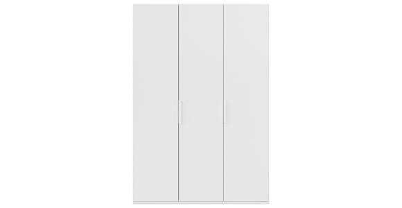 DREHTÜRENSCHRANK 151/235/61 cm,  in Weiß, 3-türig  - Weiß, Basics, Holzwerkstoff/Metall (151/235/61cm) - Novel