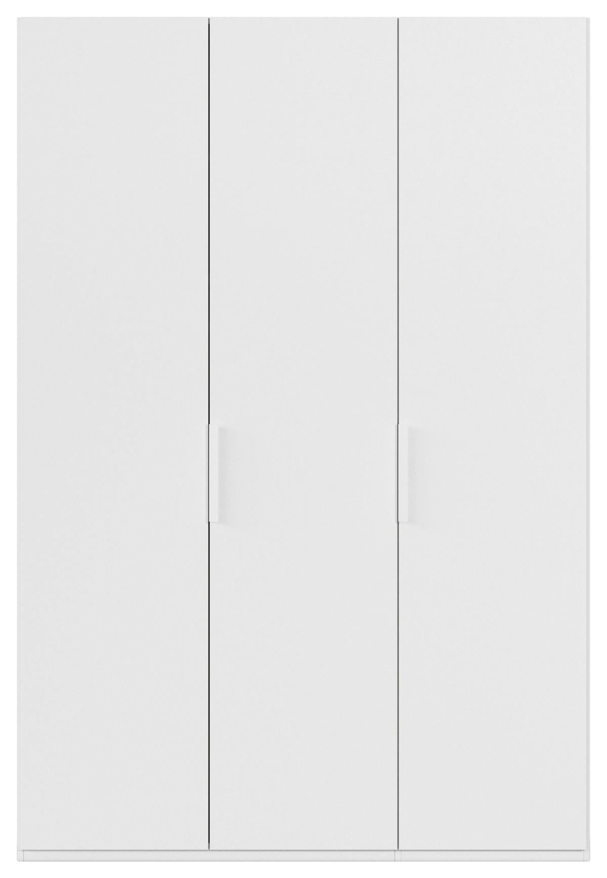 DREHTÜRENSCHRANK 151/235/61 cm,  in Weiß, 3-türig  - Weiß, Basics, Holzwerkstoff/Metall (151/235/61cm) - Novel