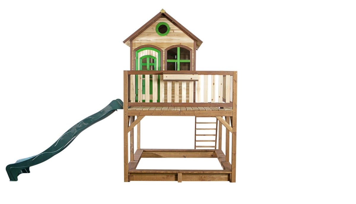 SPIELTURM 377/291/255 cm SPIELTURM LIAM  - Beige/Braun, Basics, Holz/Kunststoff (377/291/255cm) - Ambia Garden
