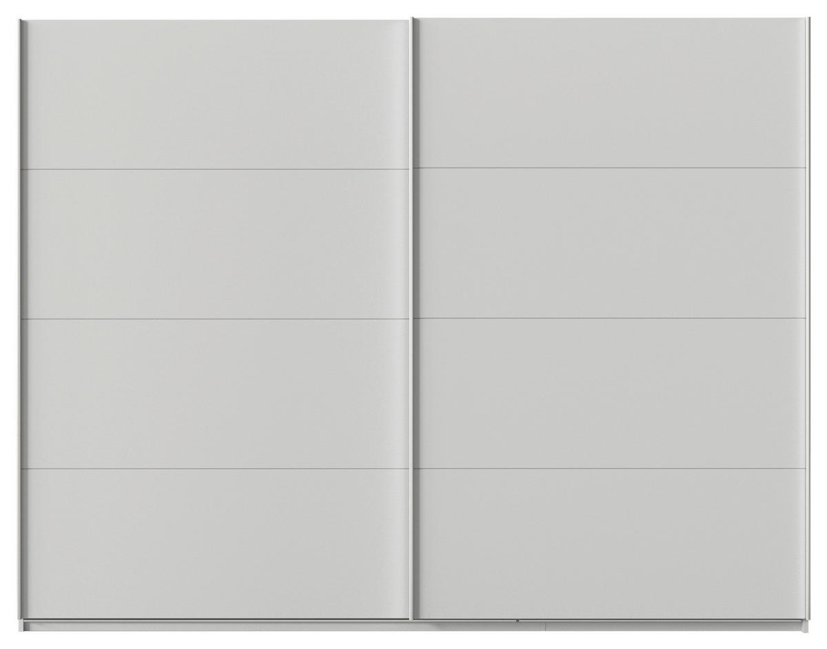 SCHWEBETÜRENSCHRANK  in Seidengrau  - Seidengrau/Alufarben, KONVENTIONELL, Holzwerkstoff/Metall (271/210/62cm) - Xora