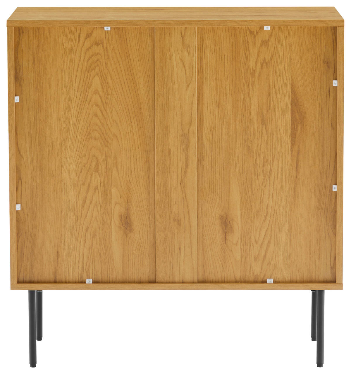 KOMÓD 80/85/40 cm  - tölgyfa színű/fekete, Design, faalapú anyag/fém (80/85/40cm) - Carryhome