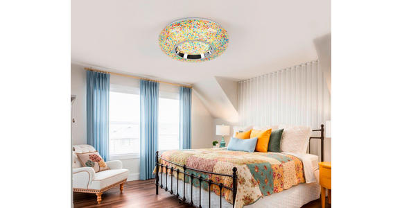 LED-DECKENLEUCHTE 38/8 cm   - Chromfarben/Multicolor, Trend, Kunststoff/Metall (38/8cm) - Novel
