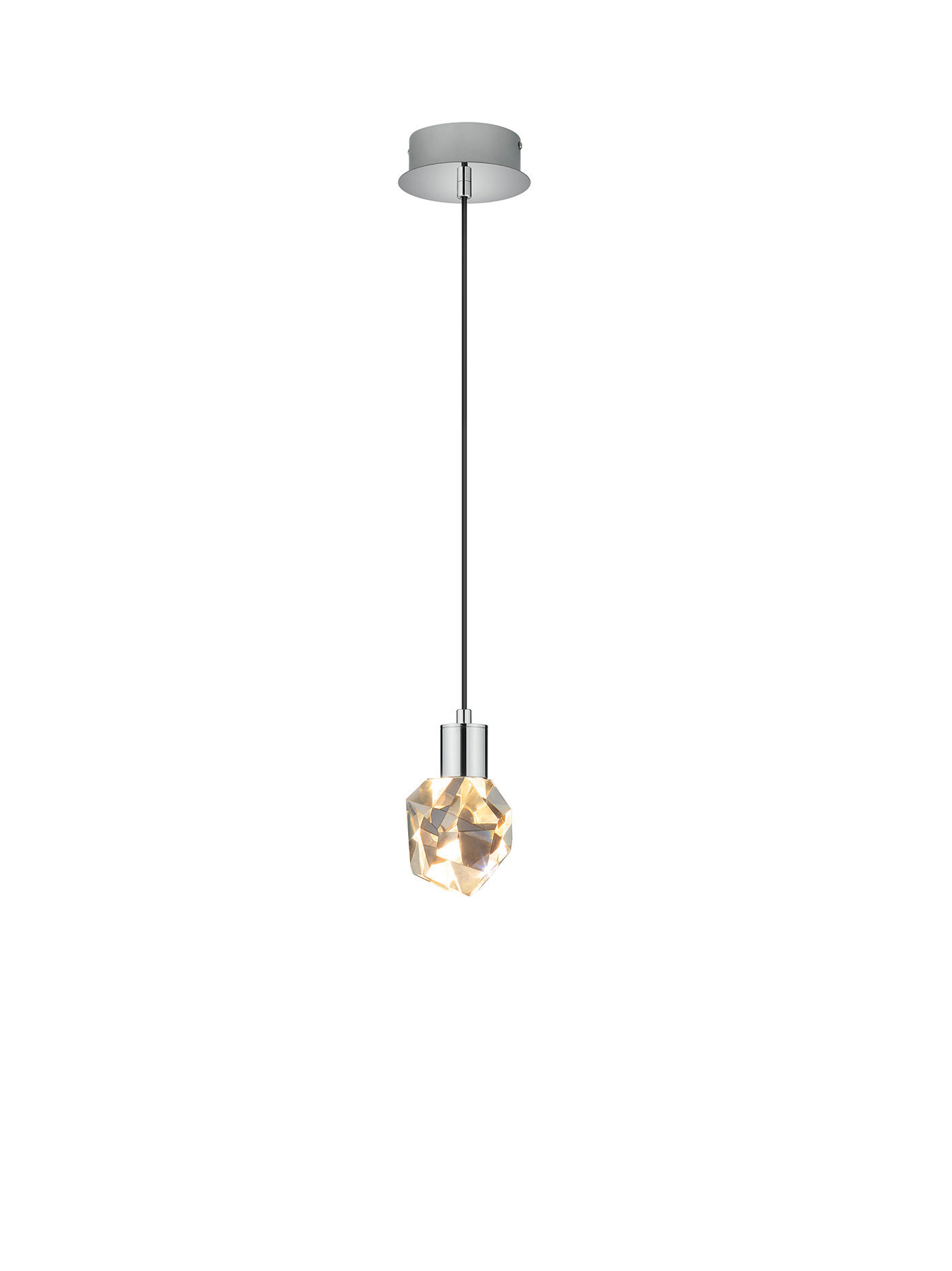 LED FÜGGESZTÉK - króm, Design, fém (13/150cm)