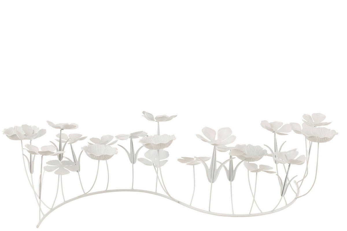 DEKOBLUME - Weiss, Basics, Metall (79/32,5/20cm)