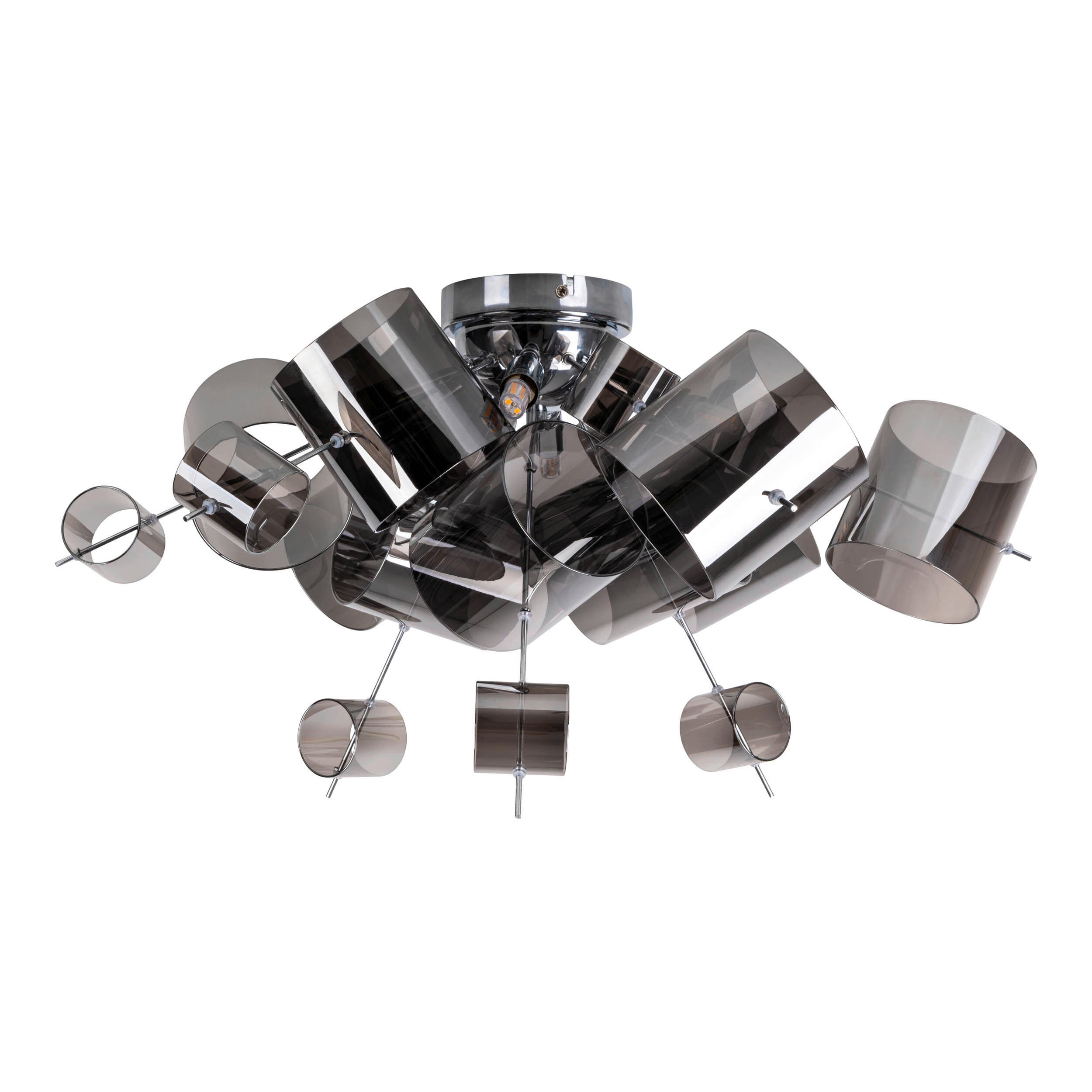 DECKENLEUCHTE  57/38 cm    - Chromfarben, LIFESTYLE, Glas/Metall (57/38cm) - Näve