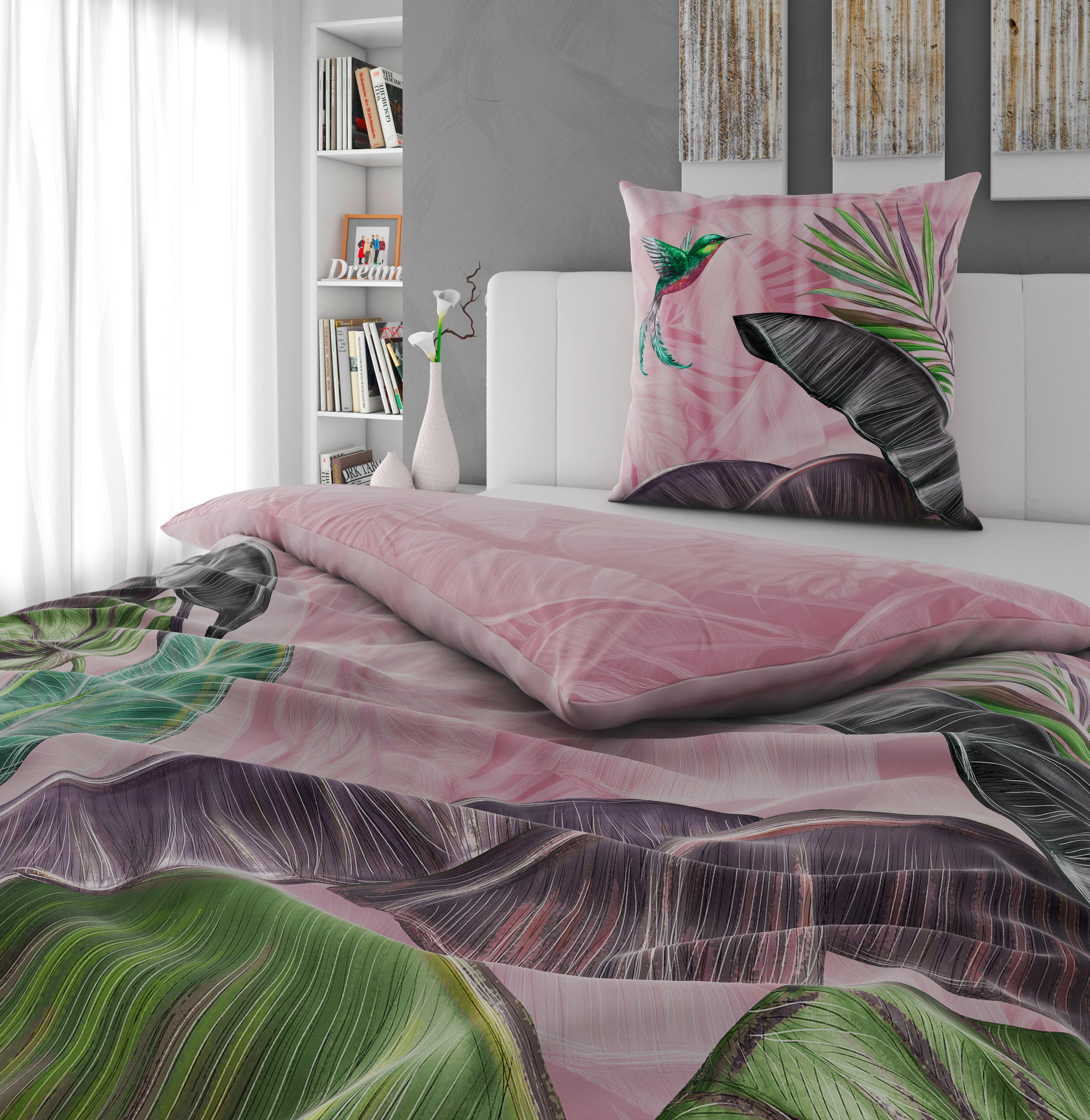 WENDEBETTWÄSCHE Satin 135/200 cm  - Mauve, Textil (135/200cm) - Novel