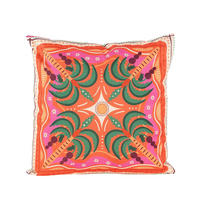 OUTDOOR-KISSEN Palmen  - Multicolor/Rosa, Basics, Kunststoff (45/45cm)