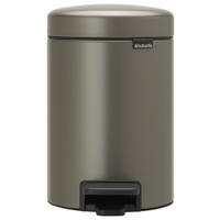 PEDÁLOS SZEMETES  - fekete/platinaszürke, Basics, műanyag/fém (3l) - Brabantia