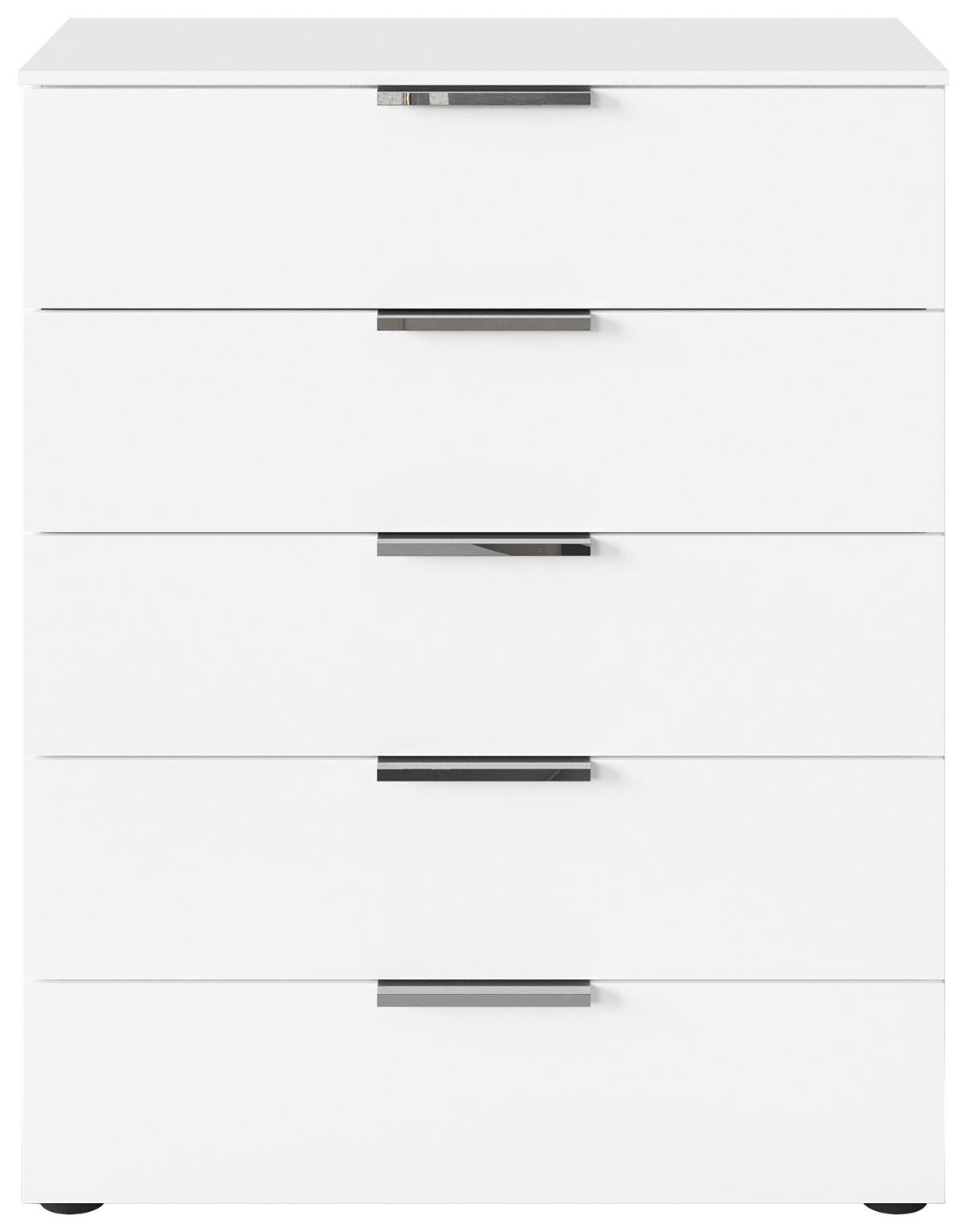 BYRÅ 80/100/42 cm  - vit/kromfärg, Modern, metall/trämaterial (80/100/42cm) - Rauch Möbel