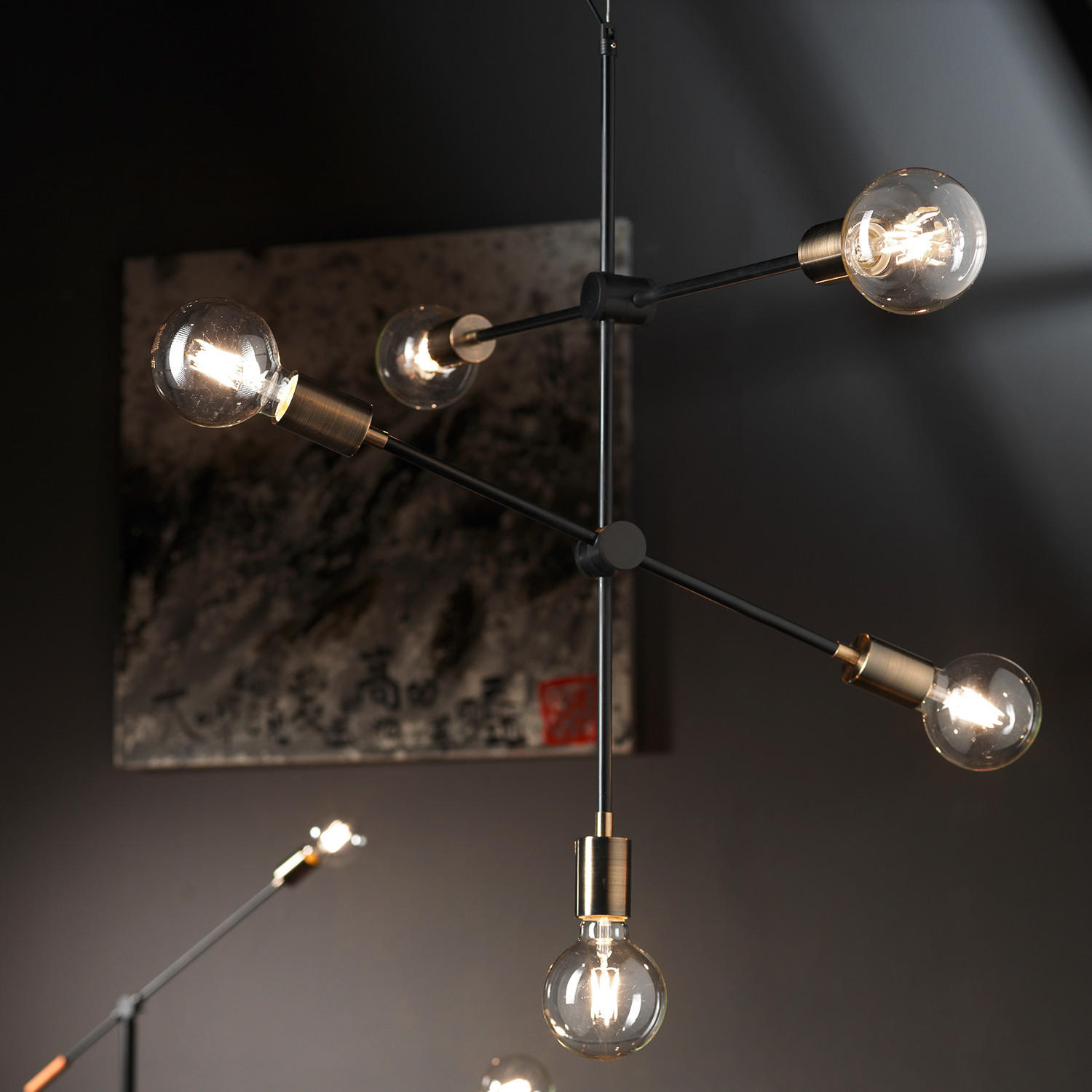 HÄNGELEUCHTE 96/80/125 cm   - Goldfarben/Schwarz, Design, Metall (96/80/125cm)