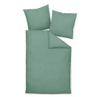 BETTWÄSCHE Giacomo Makosatin 200/220 cm  - Salbeigrün, Basics, Textil (200/220cm) - Janine