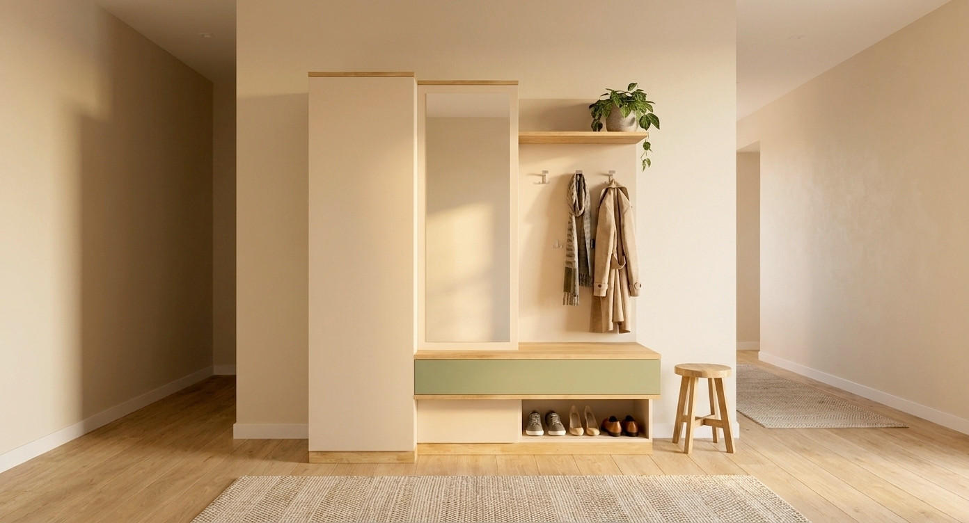 GARDEROBE  in 200/222,5/62 cm  - Champagner/Eichefarben, KONVENTIONELL, Glas/Holzwerkstoff (200/222,5/62cm)