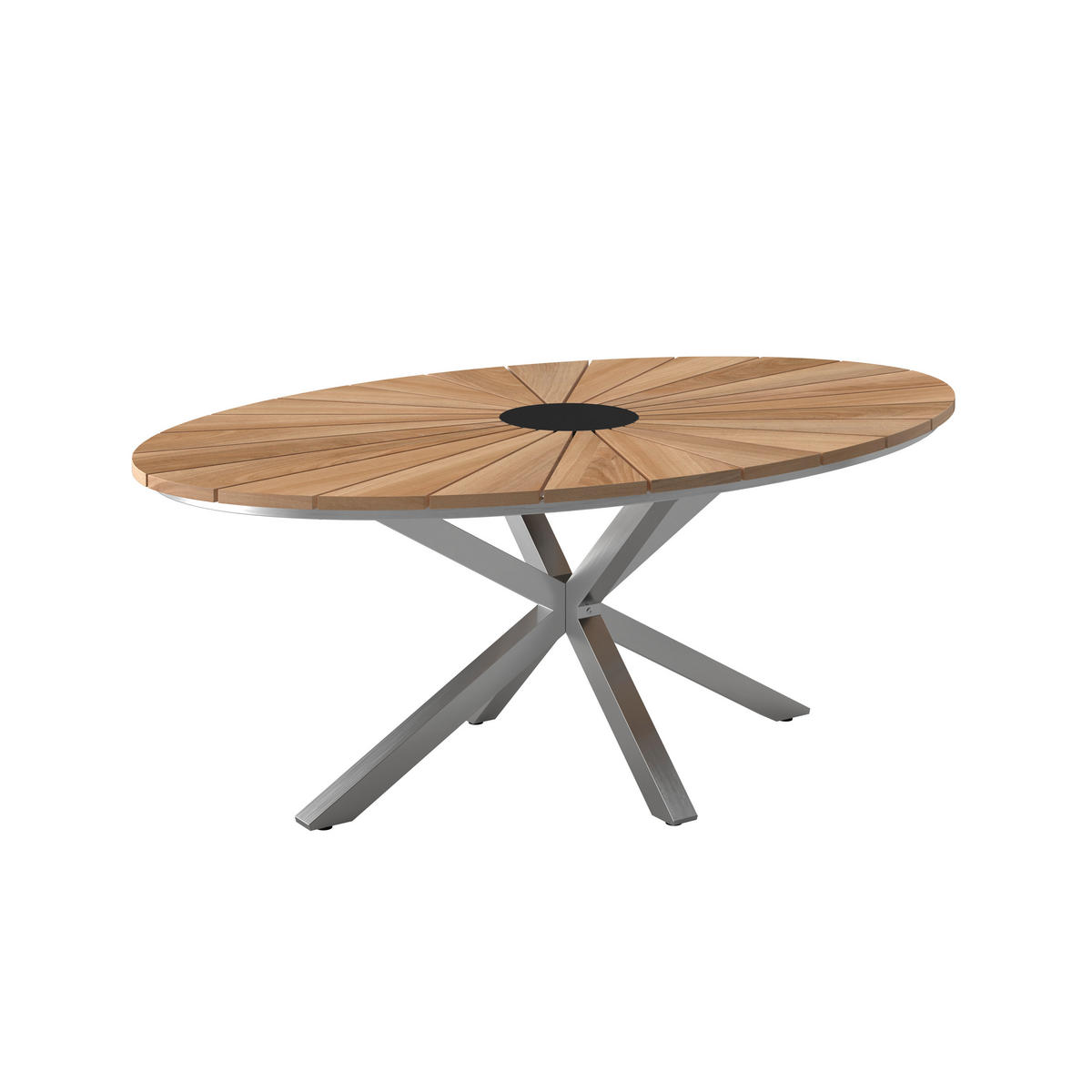 STOL VRTNI     prirodne boje  drvo, metal  - prirodne boje/boje oplemenjenog čelika, Moderno, drvo/metal (200/75/120cm) - Ambia Garden