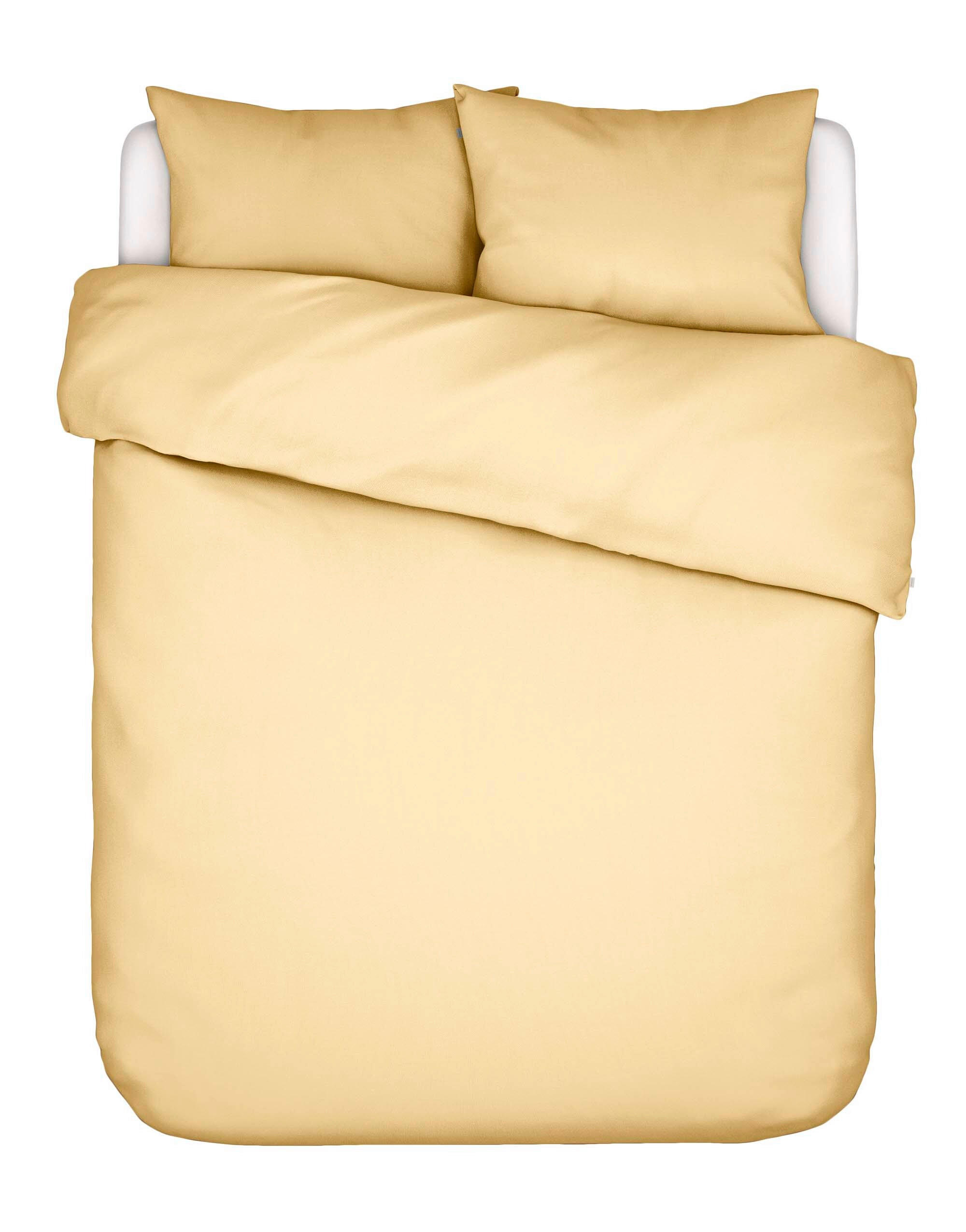 BETTWÄSCHE 3-teilig MINTE Satin 200/200 cm  - Gelb, Basics, Textil (200/200cm) - Essenza