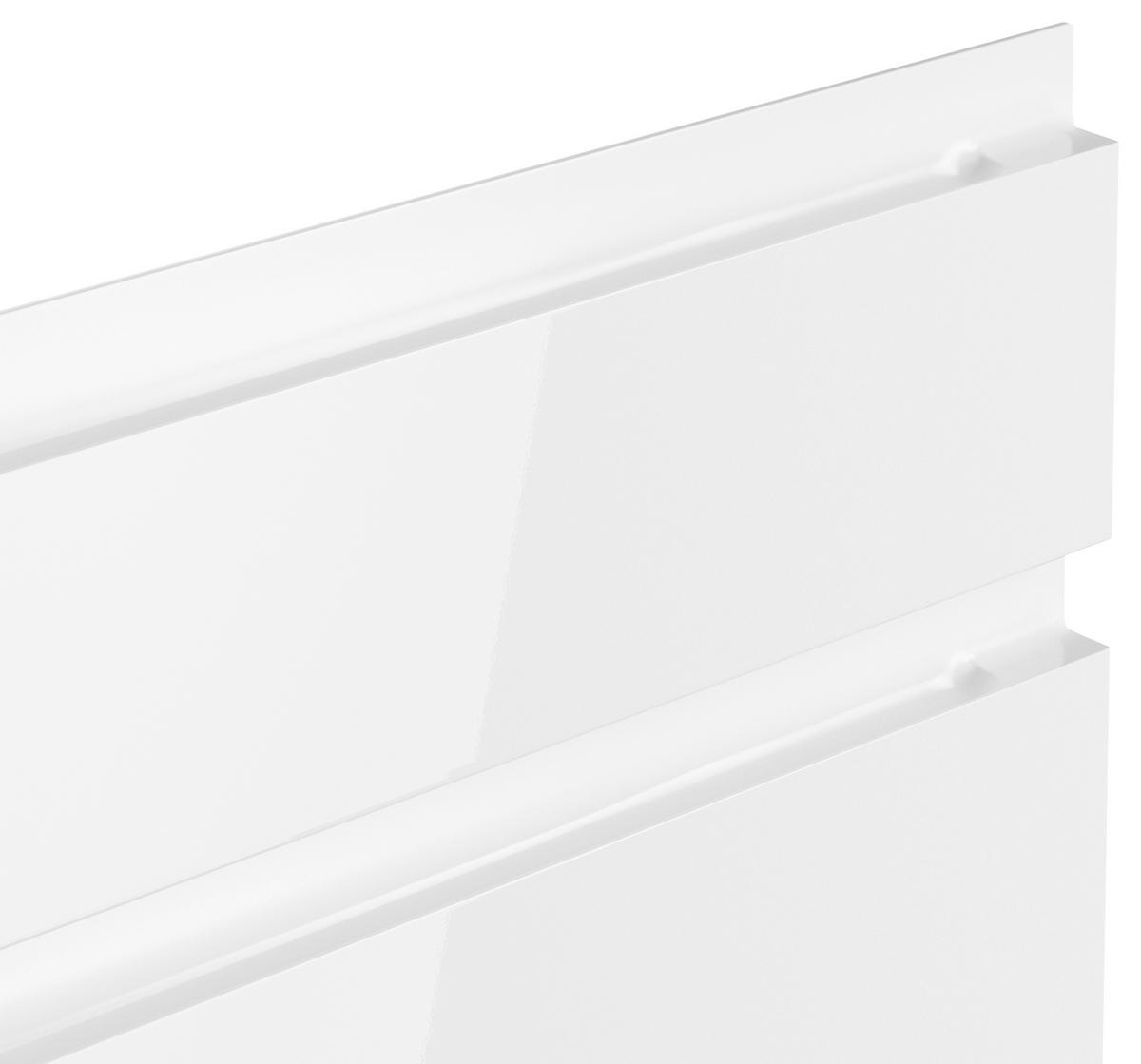 KÜCHENBLOCK 360 cm   in Weiss, Eiche Wotan, Weiss Hochglanz  - Weiss Hochglanz/Weiss, Lifestyle, Holzwerkstoff (360cm) - Held