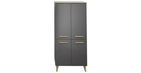 MIDISCHRANK 60/123,2/33 cm - Eichefarben/Grau, KONVENTIONELL, Holzwerkstoff (60/123,2/33cm) - Xora