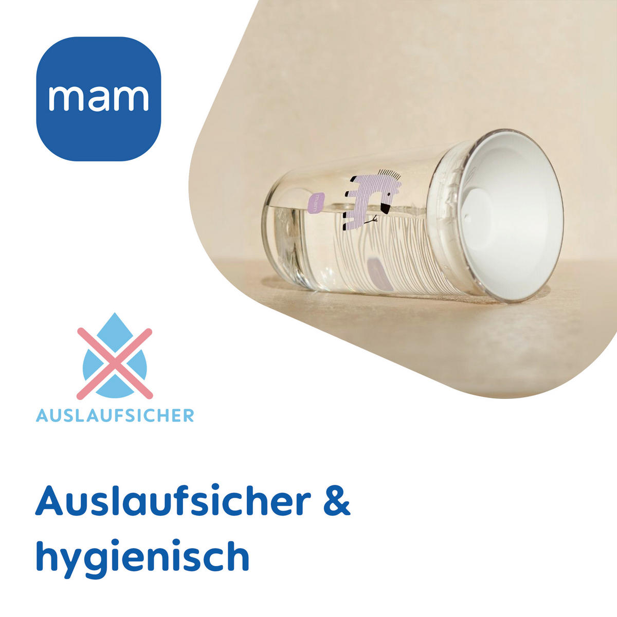 TRINKBECHER  - Lila/Dunkelgelb, Basics, Kunststoff (9,5/22,3/9,4cm) - MAM