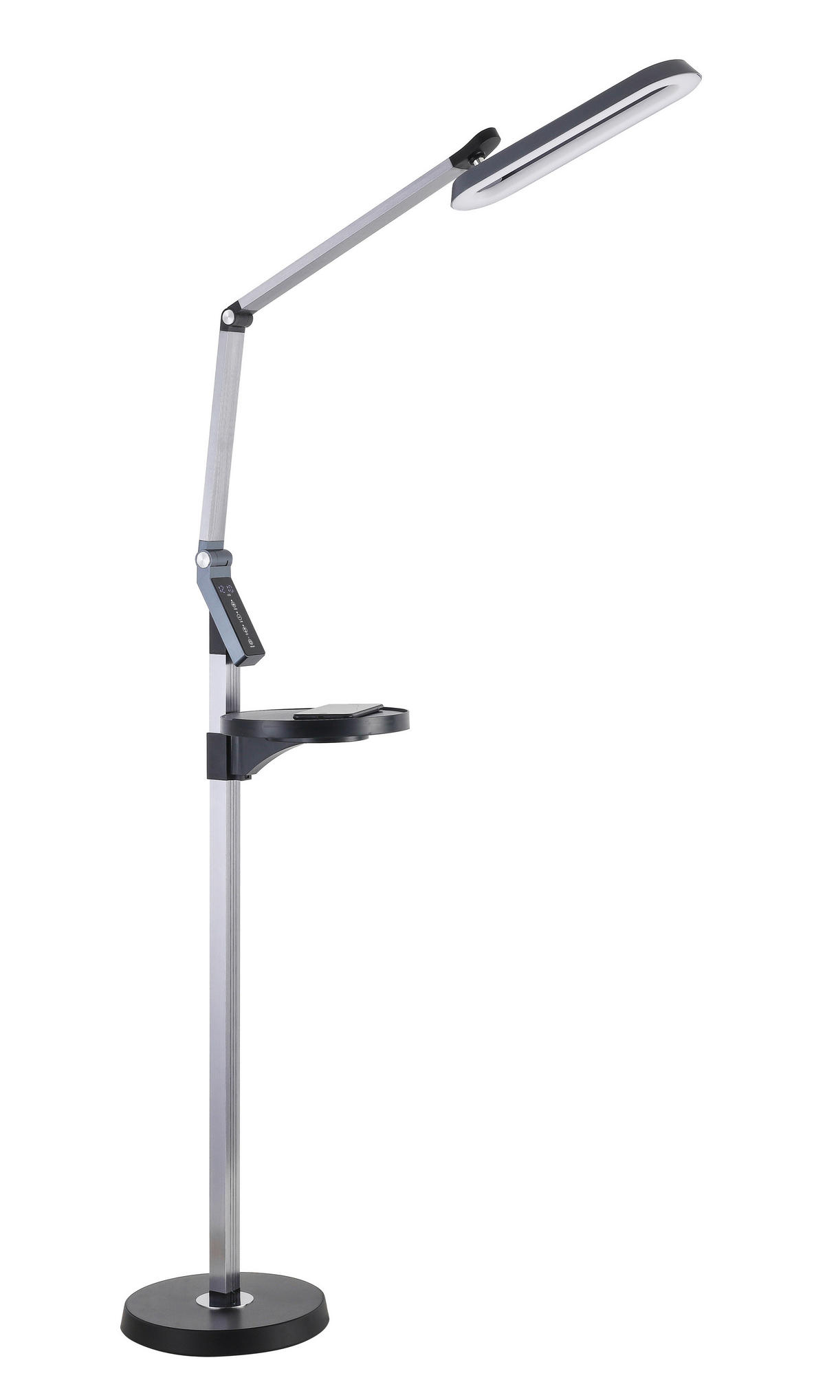 LED-STEHLEUCHTE - Anthrazit/Schwarz, Trend, Kunststoff/Metall (27,2/71/135cm) - Novel