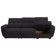 ECKSOFA in Mikrofaser Schwarz  - Schwarz, KONVENTIONELL, Kunststoff/Textil (285/177cm) - Carryhome