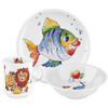 KINDERGESCHIRRSET KINDERTRÄUME Porzellan 3-teilig  - Blau/Multicolor, KONVENTIONELL, Keramik (21/21/20cm) - Seltmann Weiden