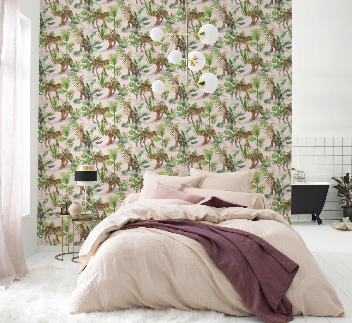 TAPETE - Braun, Trend, Textil (600/53cm) - Tesa