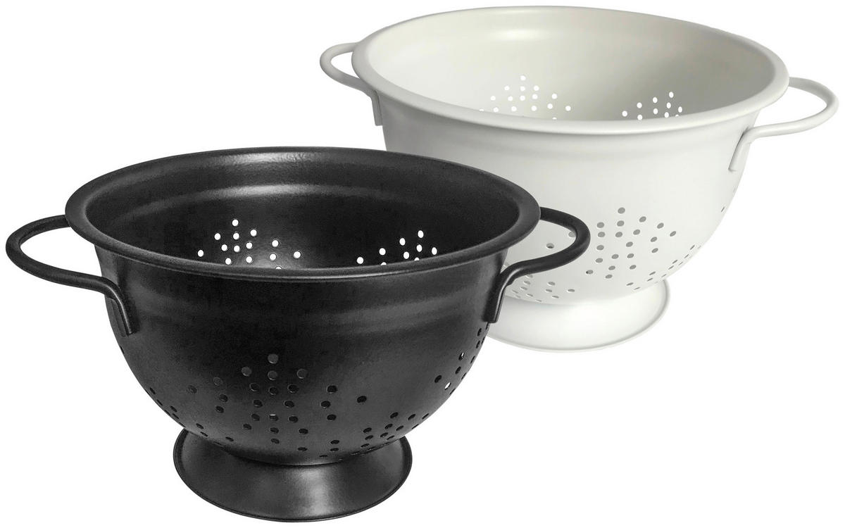 KÜCHENSIEB  - Weiß, Basics, Metall (26/17cm) - Homeware Profession.