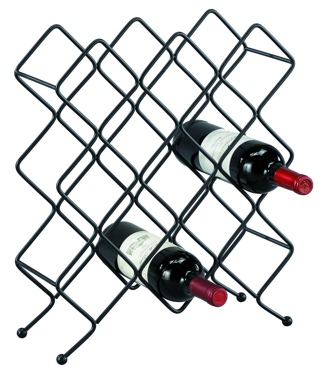 REGAL ZA VINO crna  metal   - crna, Moderno, metal (39,5/47,5/13cm)