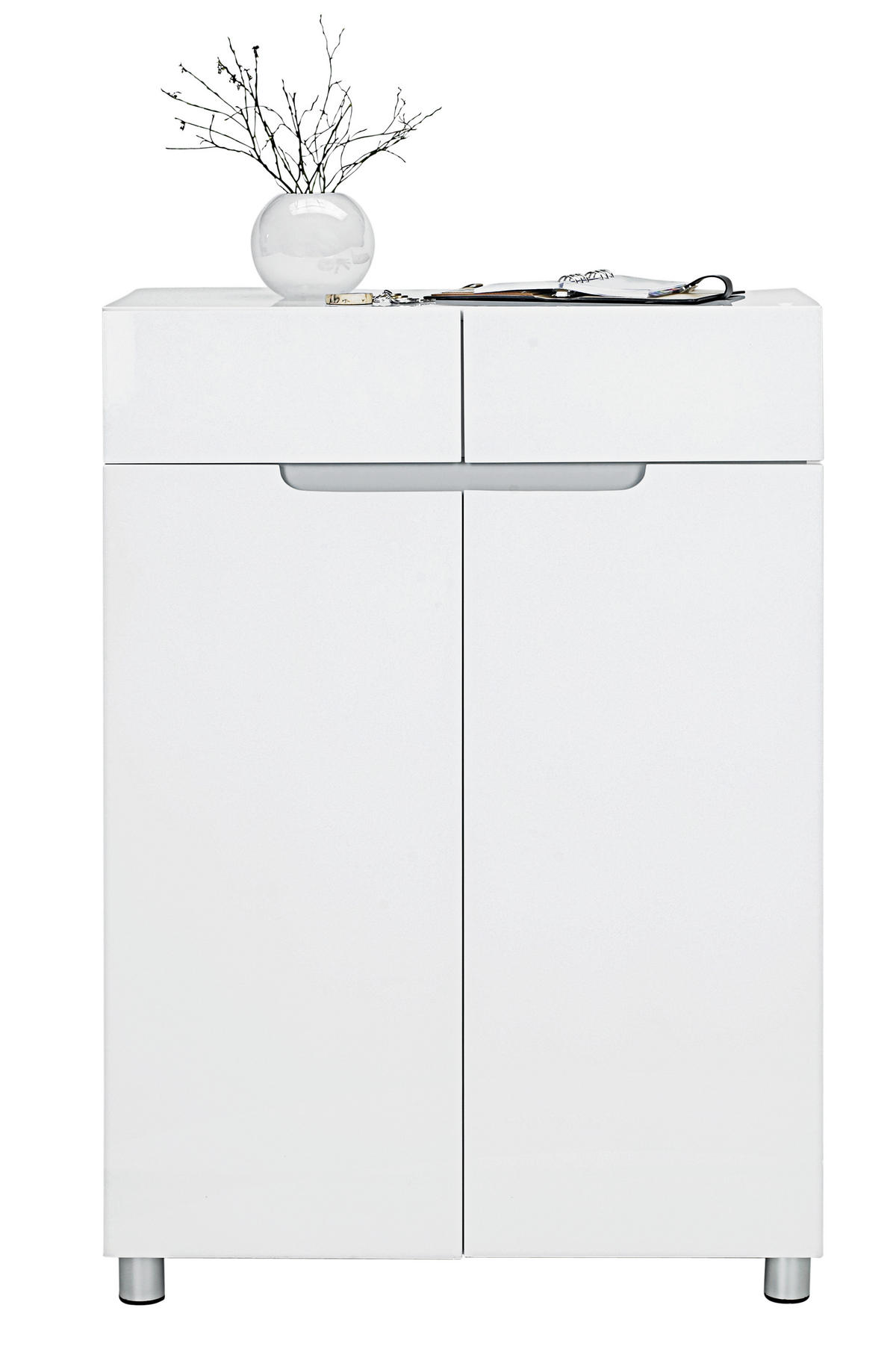 SCHUHSCHRANK Grau, Weiß  - Weiß/Grau, Design, Holzwerkstoff (76/105/31cm) - Xora