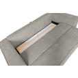 BIGSOFA in Flachgewebe Creme  - Chromfarben/Creme, KONVENTIONELL, Textil/Metall (256/68/122cm) - Carryhome