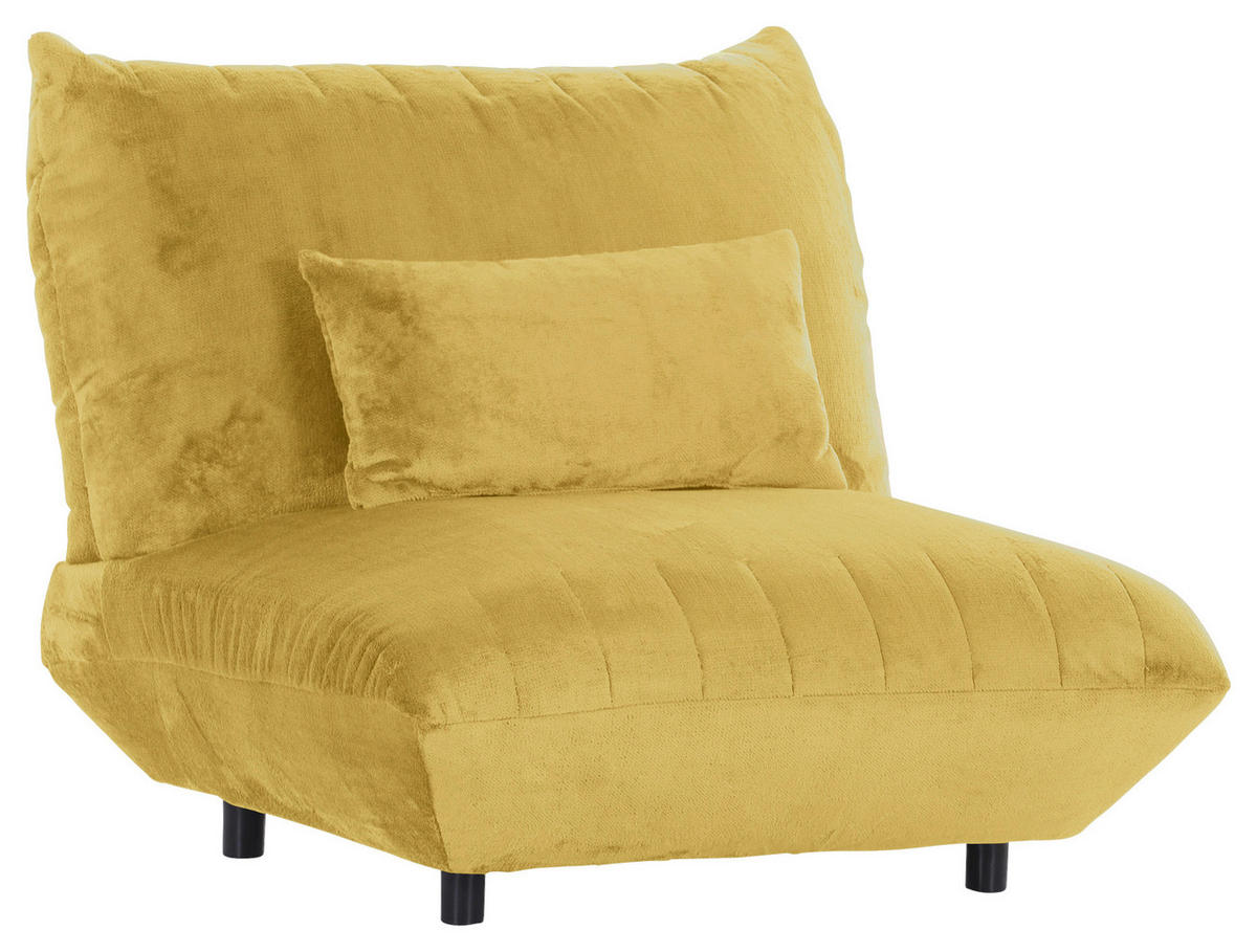 FÅTÖLJ i textil gul  - svart/gul, Klassisk, textil/plast (100/86/100cm) - MID.YOU