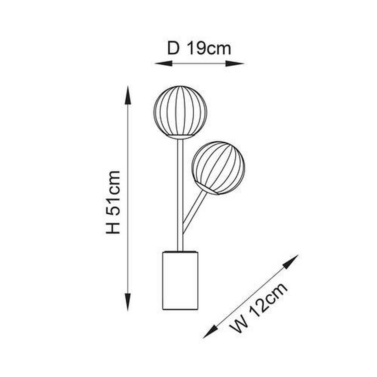 TISCHLEUCHTE Northwest 19/12/51 cm   - Klar/Chromfarben, Design, Glas/Metall (19/12/51cm) - ENDON