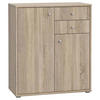 KOMMODE  in 73,7/85,5/34,8 cm  - Alufarben/Sonoma Eiche, Design, Holzwerkstoff/Kunststoff (73,7/85,5/34,8cm)