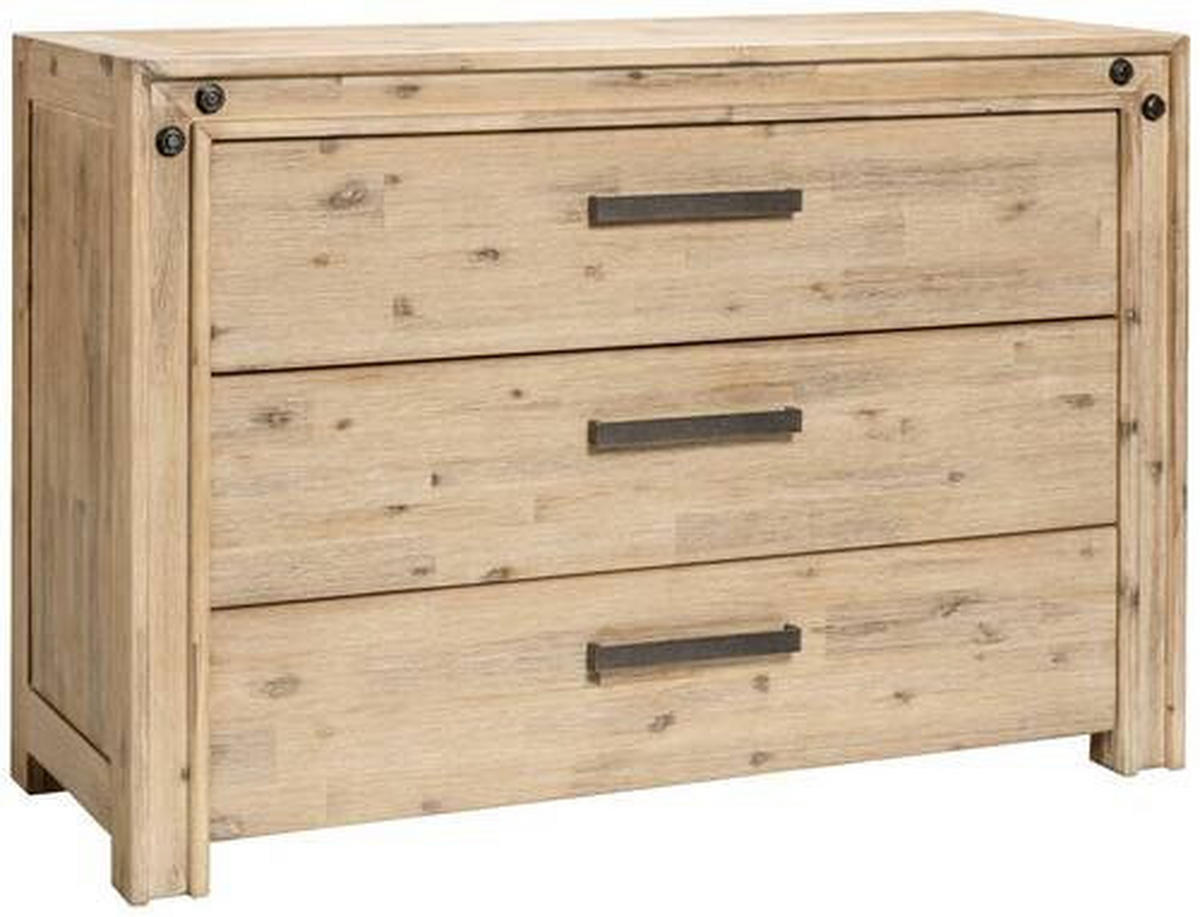 KOMMODE 120/81/46 cm  in Akaziefarben  - Braun/Akaziefarben, Natur, Holz/Metall (120/81/46cm) - Hasena