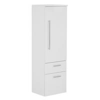 MIDISCHRANK 40/129,6/30 cm  - Chromfarben/Weiß, Design, Glas/Holzwerkstoff (40/129,6/30cm) - Dieter Knoll