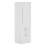 MIDISCHRANK 40/129,6/30 cm  - Chromfarben/Weiß, Design, Glas/Holzwerkstoff (40/129,6/30cm) - Dieter Knoll