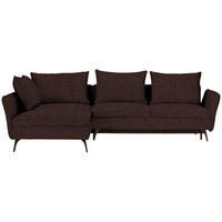 ECKSOFA in Webstoff Braun  - Schwarz/Braun, Modern, Textil/Metall (182/282cm) - Carryhome