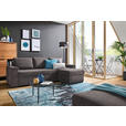 ECKSOFA inkl.Funktionen Dunkelgrau Webstoff Rückenkissen, Schlaffunktion, Stauraum  - Dunkelgrau/Schwarz, Design, Textil (245/160cm) - Xora