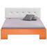 BETT 140/200 cm - Orange/Weiß, Design, Textil (140/200cm) - XORA