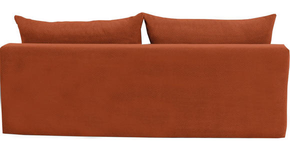 SCHLAFSOFA Webstoff, Plüsch Rostfarben  - Rostfarben/Schwarz, Design, Textil (213/89/105cm) - Novel