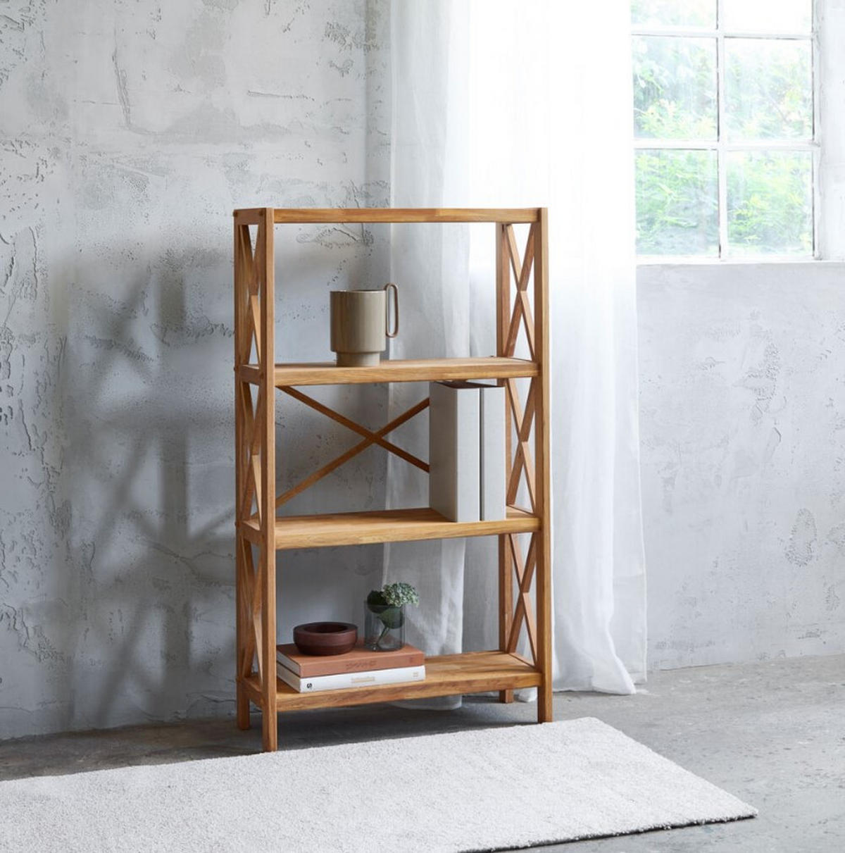 HYLLA i 70/124/30 cm ekfärgad  - ekfärgad, Design, trä (70/124/30cm) - Best Price