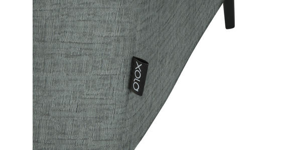 ECKSOFA in Chenille Silberfarben  205/280 cm  - Silberfarben/Schwarz, Design, Textil/Metall (205/280cm) - Xora